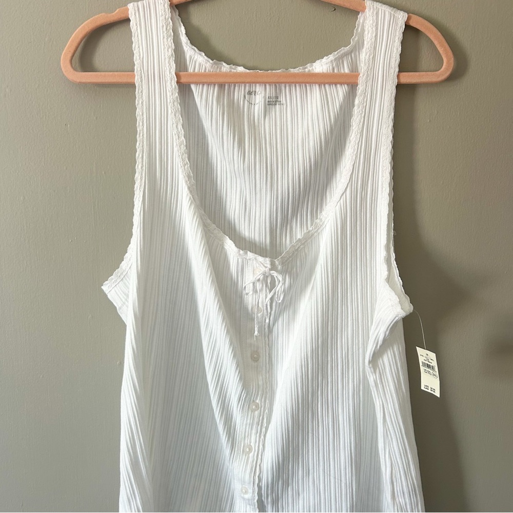 Aerie White Tank Size XXL NWT